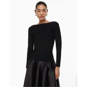 Aritzia Babaton Scuplt Knit Opus Longsleeve (Black)